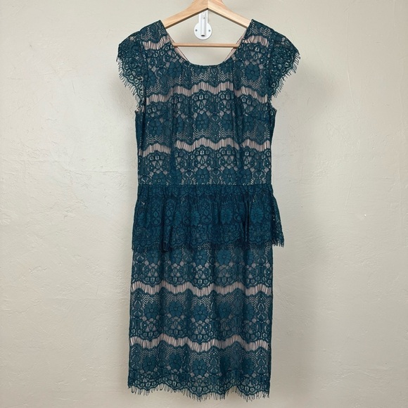 Maeve Lace Peplum Sheath Dress - Picture 1 of 7